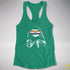 Pride Sloth Lesbian Flag Sunglasses Women's Racerback Tank - Kelly Green